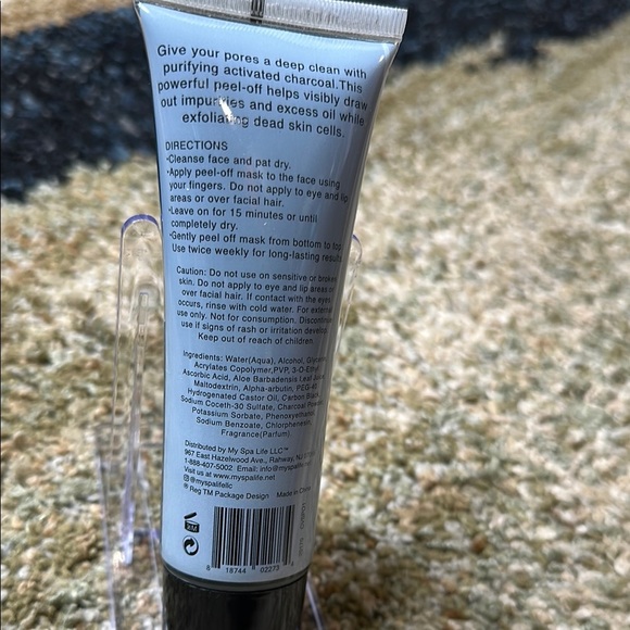 SpaLife Peel-Off Charcoal Face Mask 3.3oz NWT - Picture 3 of 7